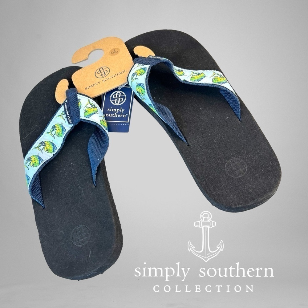 Simply Southern Harbor Flip Flops Marlin - Picture 2 of 6